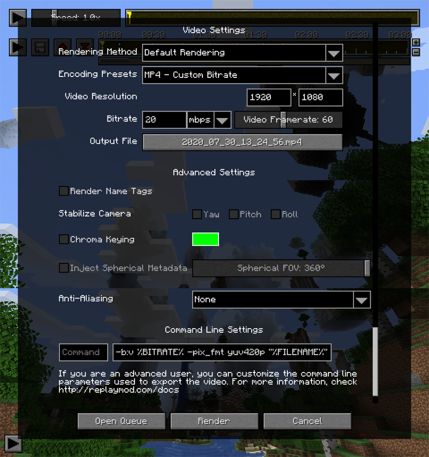 Minecraft Replay Mod Documentation
